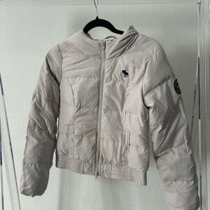 Abercrombie & Fitch Light Beige Kids Puffer Jacket